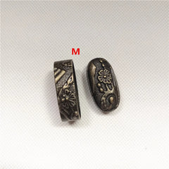 New Sword Handle Tsuka Alloy Fuchi Kashira For Japanese Samurai Katana Wakizashi Sword Fittings