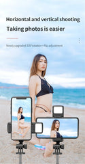 FGCLSY New Tripod for Smartphone Camera,Stand with Bluetooth shutter and light,Wireless Selfie Stick brackets with Phone Holder