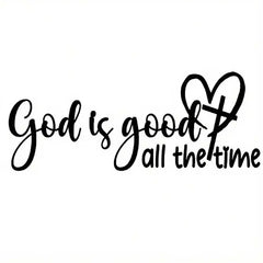 "God is always good" car sticker - Christian-themed Bible verse car sticker, inspirational religious car window sticker, elegant