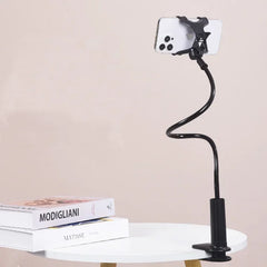 138cm Cell Phone Clip on Stand Holder with Grip Flexible Long Arm Gooseneck Lazy Bracket Mount Clamp for Smartphones ﻿