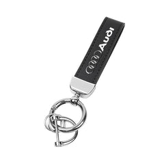 Suede Car Logo Keychain for Audi A1–A8 Q1–Q8 TT