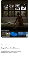 JMGO P5X Projector1080P 124%REC.709 Weight is as low as 0.73 kg Projectors Intelligent Obstacle Avoidance Camping Picnic