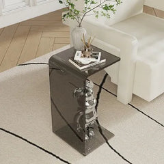 C-type Acrylic Sofa Tables Clear Side Coffee Table Living Room Bay Window Computer Table Bedroom Corner Stand Balcony Storage Living Room Furniture