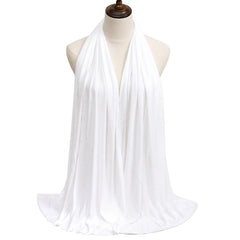 New Jersey Womens Muslim Ramadan Fashion Modal Cotton Jersey Hijab Womens High Quality Solid Color Soft Hijab Long African Scarf