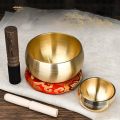 Sanskrit Bowl Nepal Tibet Buddha Tibetan Singing Bowl Yoga Meditation Chanting Bowl Brass Chime Music Therapy