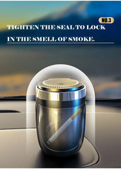 Universal Car Ashtray with LED Light Smokeless Aluminum Cup