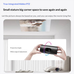 JMGO P5X Projector1080P 124%REC.709 Weight is as low as 0.73 kg Projectors Intelligent Obstacle Avoidance Camping Picnic