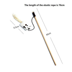 Interactive Cat Wand Stick Colorful Feather Teaser Toy Wooden Rod for Kitten Pet Supplies Cat Toys Interactive MWJ13 Pet Shop