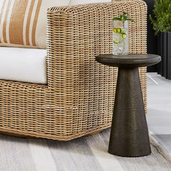 Wabi-sabi round black vintage sofa Console Tables designer creative  small antique coffee table Console Tables
