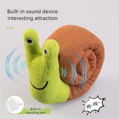 Dog Squeak Plush Snails Toys Dog Sound Chew Plush Toy Hidden Food Sniffing Teeth Cleaning Pet Enrichment Toy Pet Shop