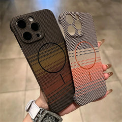 Luxury Frameless Kevlar Carbon Fiber For Magsafe Case For iPhone 17 Air 16 15 14 Plus 13 12 11 Pro Max Frosted Ultra Thin Cover