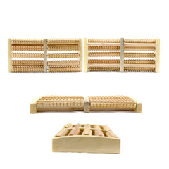 Dual Wooden Foot Roller for Fasciitis & Pain Relief