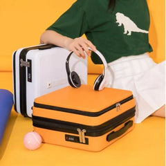 16 Inch Mini Travel Suitcase Lightweight Cosmetic Box Hand Luggage Organizer Makeup Case Password Box Portable Boarding Case