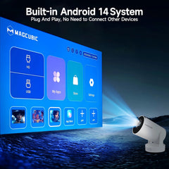 Magcubic Projector HY300 PRO + 8K Android 14 Dual Wifi6 Allwinner H726 BT5.4 1080P 1280*720P Home Cinema Outdoor Projetor