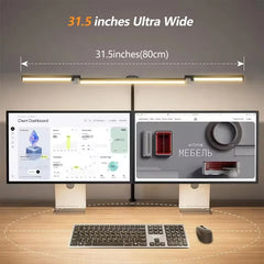 LED Desk Lamp Eye-Caring Desk Light with Stepless Dimming Adjustable Flexible Gooseneck with Clamp for Reading Study Workbench
