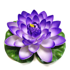 10/17/28/40/60cm Lotus Artificial Flower Floating Fake Lotus Plant Lifelike Water Lily Micro Landscape for Pond Garden Decor