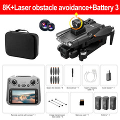 Lenovo V198MAX GPS Drone 8K Professional Camera Aerial FPV Brush Laser Obstacle with Large Screen Remote Control Folding Dron