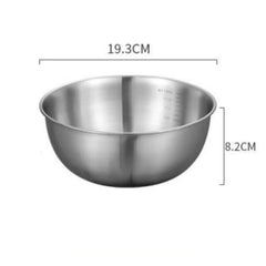 1-3 Stainless Steel Bowl Set with Scale for Cooking Baking Food Storage Large Capacity Mixing Bowls for Home Cooking Essentials, Kitchen Tools