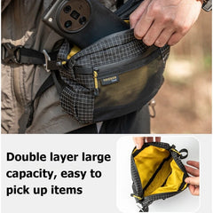 Dyneema Tactical UHMWPE Fanny Pack Waterproof UltraLight 1.1L Multi Pocket for Cycling Running Hiking Camping Outdoor Sports