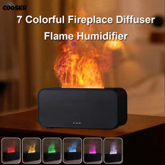 Aroma Diffuser Mini 7 Colorful Flame Air Humidifier Add Essential Oil Aromatherapy with Timing Setting for Home Bedroom Office Home Decor