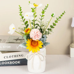 Nordic Bow Design Plastic Flower Vase – Modern Home Decor