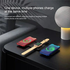 3 in 1 Magnetic Wireless Charger Pad for iPhone 16 15 14 13 Pro Max Apple Watch 9 8 AirPods Chargers Fast Charging Dock Station
