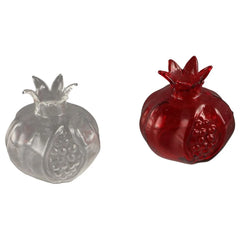 Creative Red Pomegranate Glass Vase Pomegranate Glass Hydroponic Flower Vase Hammer Pattern Transparent Fruit Vase Home Decor