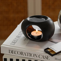 European Style Creative Ceramic Essential Oil Aroma Diffuser Candle Lamp Meditation Yoga Incense Holder Ornament Home Decor