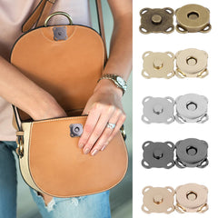 1/10Sets Magnetic Snap Button Metal Invisible Sew on Button Lock Clasps Fasteners for Purse Bags Clothes Craft DIY Accessories