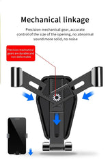 Universal Gravity Car Phone Holder Air Vent Clip Mount Auto Cell Phone Stand GPS Mobile Phone Support For iPhone Samsung Android
