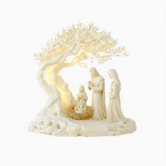 2D Flat Prayer under Moonlight Tree Decoration Religious Theme Popular Culture Inspired Home Office Desk Artwork Gift