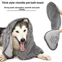 Super Absorbent Pet Bath Towel Quick-drying Cat Towels Convenient Soft Bath Robe Dry Pet Cleaning Washcloth Pet Shop, Pet Accessories