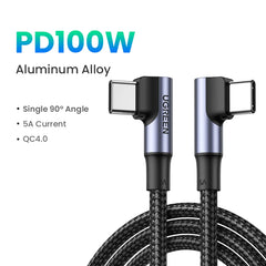 UGREEN 100W USB Type C To USB C Cable for MacBook iPhone18 17 16 iPad Samsung S26 PD Fast Charging Charger Cord 5A E-Marker Chip