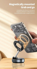Strong Magnetic Phone Holder Foldable Design 360° Adjustable Vacuum Car Mount For Cell Phone For iphone Live Streaming