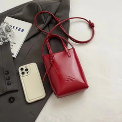PU Leather Mini Crossbody Bag for Women 2025 New Korean Fashion Luxury Shoulder Bags Female Simple Retro Handbags and Purses