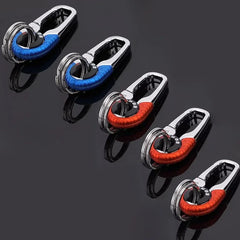 1/5pcs Men's Keychain Hook Stainless Steel Buckle Outdoor Carabiner Climbing Tool Double Ring Fishing Key Ring Car Accessories