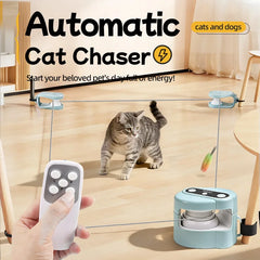 Cross-Border Hot-Selling Automatic Interactive Cat Toy Indoor Chasing Exercise Intelligence Stimulation Pet Manual Automatic Con Pet Shop