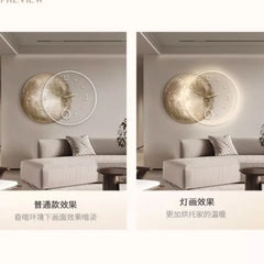 LED Moon Wall Clock – Modern Home Decor Wall Decor Clock
