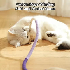 1 Piece Interactive Teeth Grinding Cotton Rope Cat Toy Play Teeth Grinding Daily Interactive Teasing Stick Pet Shop