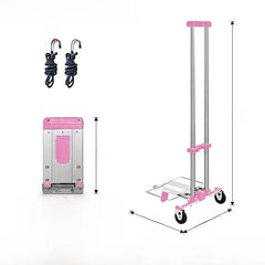 Portable Folding Hand-Pulled Shopping Cart  Vegetable Buying Goods Delivery Truck Home Use Cargo Trailer Luggage Pull Bar...