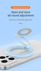 For MagSafe Double Sided Magnetic Phone Ring Holder Portable Folding Cellphone Stand Accessory Grip Bracket Support For iPhone
