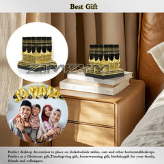 Kaaba Replica Model Islamic Muslim Turkish Ramadan Eid Islamic Gifts Home Decorations Imitation Metal Decoration