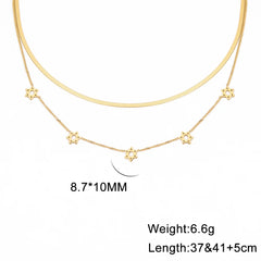Lucktune Magen David Star Snake Chain Necklace for Women Stainless Steel Hexagram Pendant Necklace Choker Jewish Vintage Jewelry
