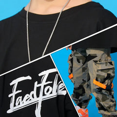 Boys Hip Hop Top Girls Camouflage Cargo Pant Outfits Child Military Jogger Street Dance Kids Streetwear Costumes Teen Sport Wear