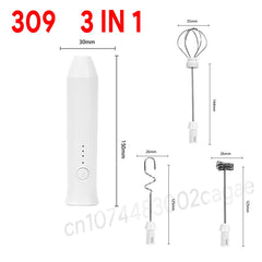 Electric Milk Frother & Egg Beater – USB-C 3-Speed Handheld Whisk