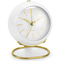 Table Alarm Clocks with Light, Retro Silent Non-Ticking Analog Clock Loud Table Clock for Bedside Office Travel Kids Decoration