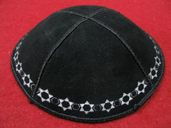 PRINTED SUEDE LEATHER KIPPAH JEWISH KIPPAH LEATHER YARMULKE KIPPAH