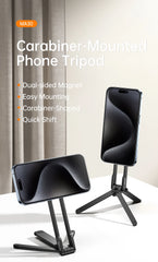 Ulanzi MA30 Carabiner-Mounted Phone Tripod for iPhone 15 14 13 12 Pro/Pro Max Dual-sided Magnet Tripod Desk Mount Phone Handle