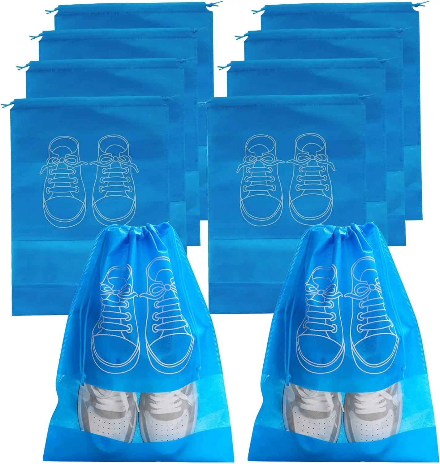 5/3/1pcs Shoes Storage Bags Closet Organizer Non-woven Travel Portable Bag Waterproof Pocket Clothing Classified Hanging Bag