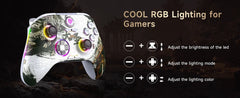 EasySMX X15 Wireless Gamepad Bluetooth Gaming Controller Compatible with PC/NS/TV/Phone/Steam RGB Hall Effect Black Myth Wukong